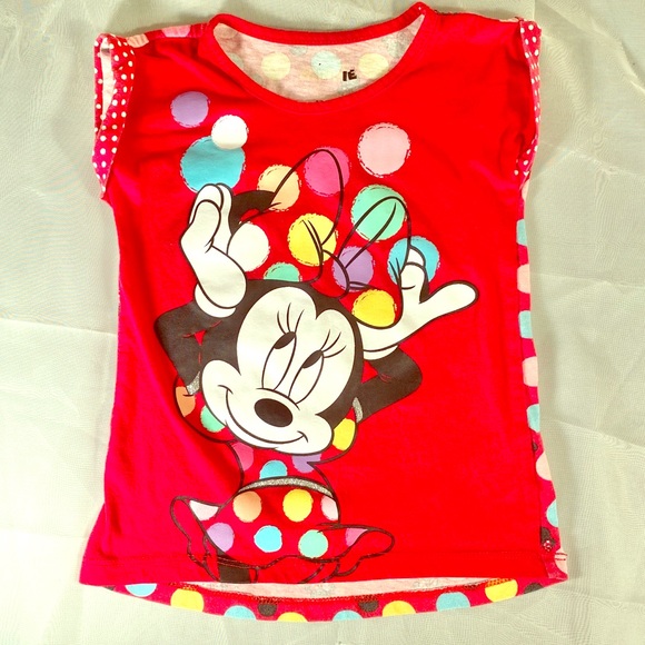 💋3/$10 Girls Minnie Mouse T shirt - Picture 3 of 5